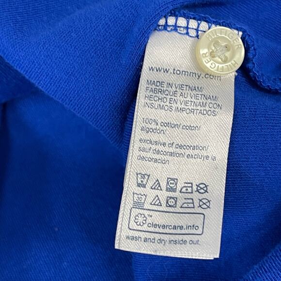 Tommy Hilfiger Men's T-Shirt Size Large Short Sleeves Blue - Picture 5 of 10